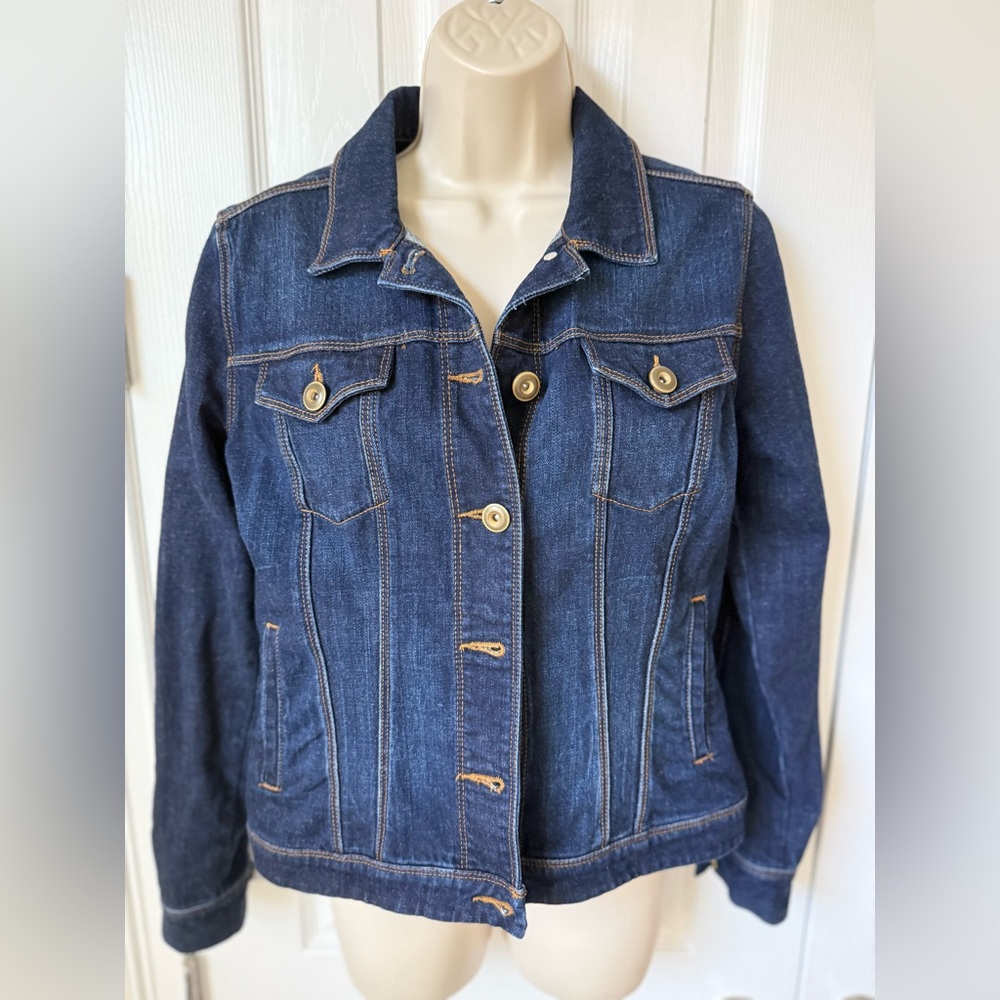💙 CAbi Dark Blue Jean Jacket-Like NEW!